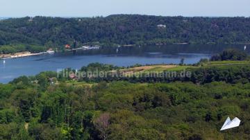 Foto mit Drohne: Hochauflösendes Luftbild in Essen, hier der Baldeneysee