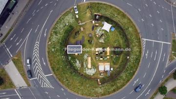 Foto mit Drohne: Projekt zum 100. Jubiläum des Museum Folkwang im Stadtgebiet Essen in Kooperation mit dem Museum Folkwang und MAP Markus Ambach Projekte