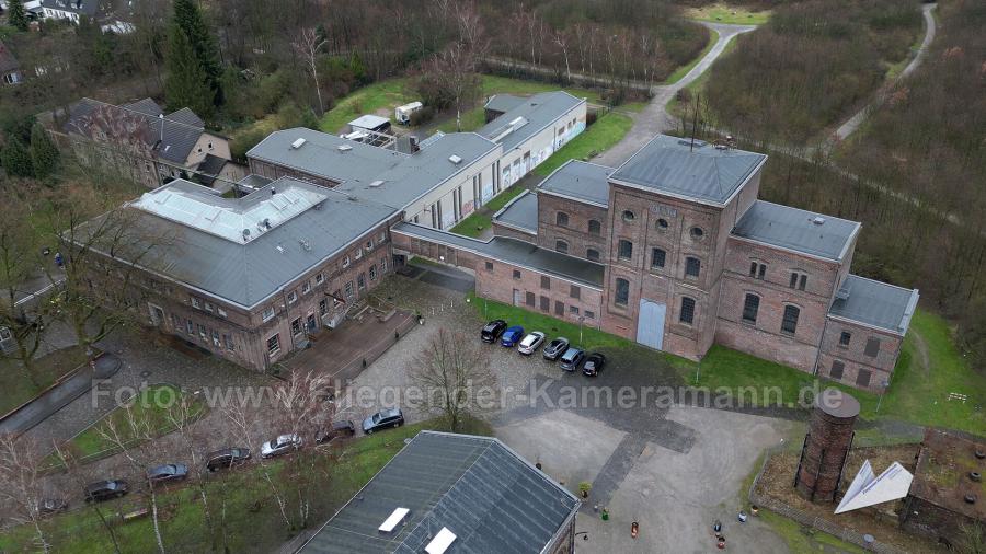 Luftaufnahmen der Zeche Carl in Essen, früher Steinkohle-Bergwerk, heute bekannter Veranstaltungsort