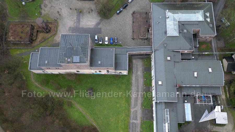 Luftaufnahmen der Zeche Carl in Essen, früher Steinkohle-Bergwerk, heute bekannter Veranstaltungsort