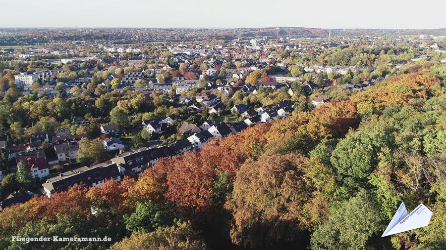 Luftaufnahmen vom Bismarckturm Hattingen mit Drohne