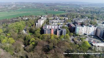 Foto mit Drohne: Luftaufnahme der Bochumer Hustadt mit Kamera-Drohne
