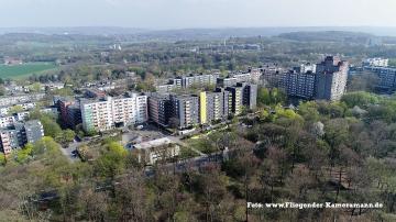 Foto mit Drohne: Luftaufnahme der Bochumer Hustadt mit Kamera-Drohne