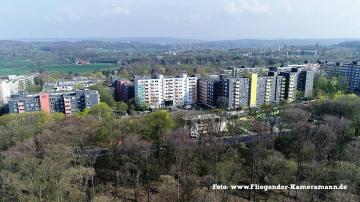 Foto mit Drohne: Luftaufnahme der Bochumer Hustadt mit Kamera-Drohne