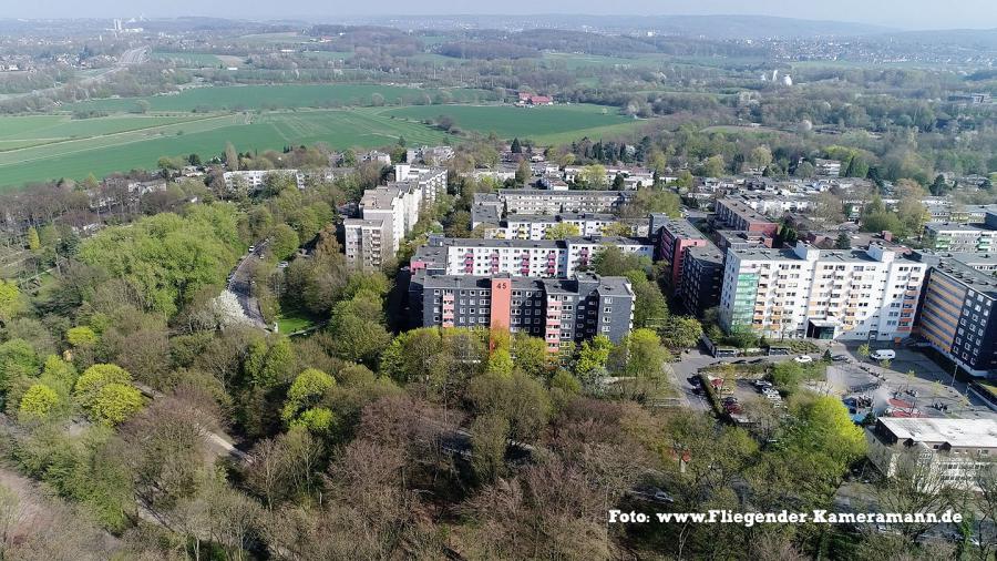 Luftaufnahme der Bochumer Hustadt mit Kamera-Drohne