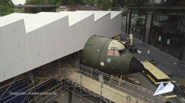 Foto mit Drohne: Luftaufnahmen der Jahrhunderthalle Bochum mit Drohne