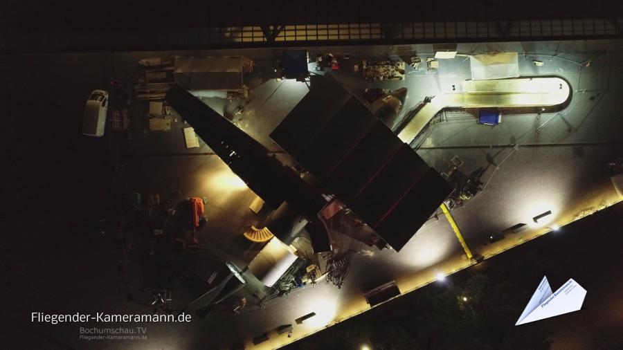 Luftaufnahmen der Jahrhunderthalle Bochum mit Drohne