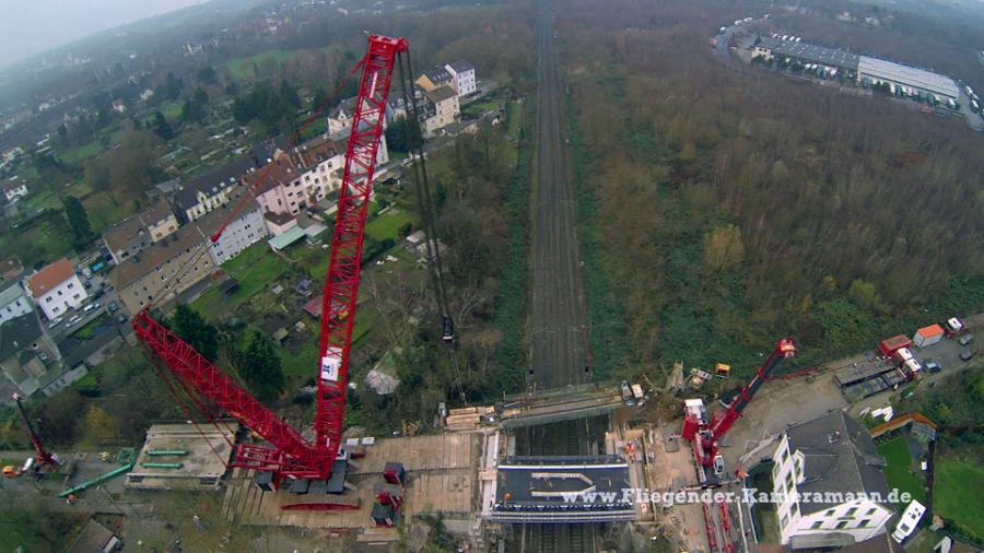 Luftbilder / Luftaufnahmen "Brückendemontage 'Von-Waldthausen-Straße'"
