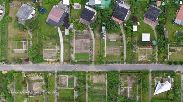 Foto mit Drohne: Luftaufnahmen der Gartenanlage Oberdorstfeld in Dortmund mit Drohne