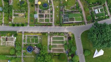 Foto mit Drohne: Luftaufnahmen der Gartenanlage Oberdorstfeld in Dortmund mit Drohne
