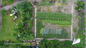 Foto mit Drohne: Luftaufnahmen der Gartenanlage Oberdorstfeld in Dortmund mit Drohne