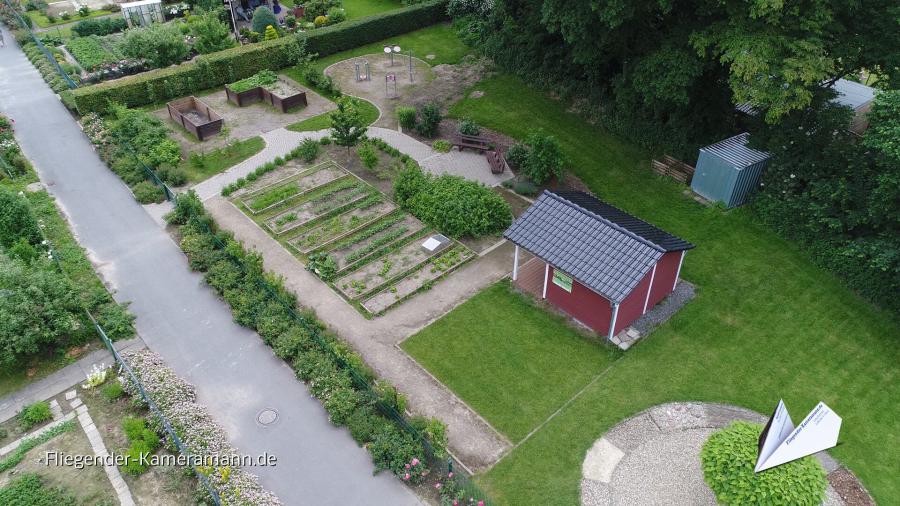 Luftaufnahmen der Gartenanlage Oberdorstfeld in Dortmund mit Drohne