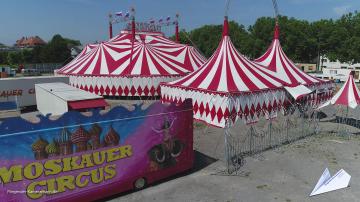 Foto mit Drohne: Luftaufnahmen Zirkus in Bochum mit Kamera-Drohne