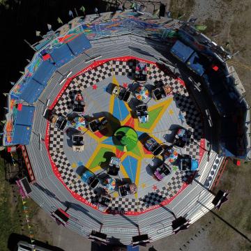 Foto mit Drohne: Luftaufnahmen mit Drohne bei Kirmes / Volksfest