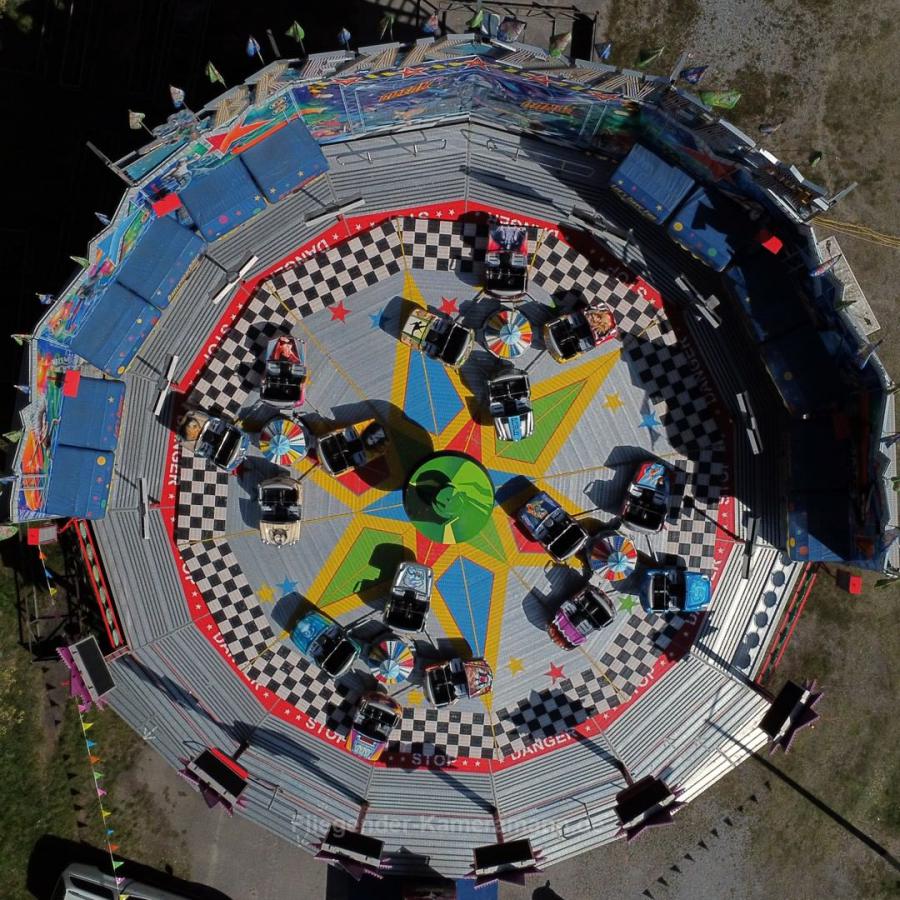Luftaufnahmen mit Drohne bei Kirmes / Volksfest