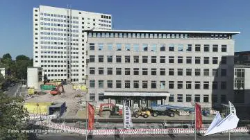 Foto mit Drohne: Luftaufnahmen vom Abriss des Amtsgerichts Bochum mit Drohne