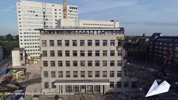 Foto mit Drohne: Luftaufnahmen vom Abriss des Amtsgerichts Bochum mit Drohne