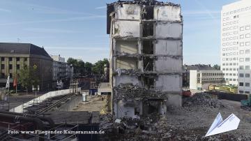 Foto mit Drohne: Luftaufnahmen vom Abriss des Amtsgerichts Bochum mit Drohne