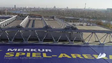Foto mit Drohne: Luftaufnahmen der Merkur Spiel-Arena in Düsseldorf mit Drohne