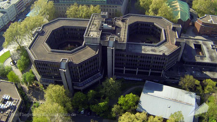 Luftbilder / Luftaufnahmen "Bochum Rathaus, VHS, Appolonia-Pfaus-Park"