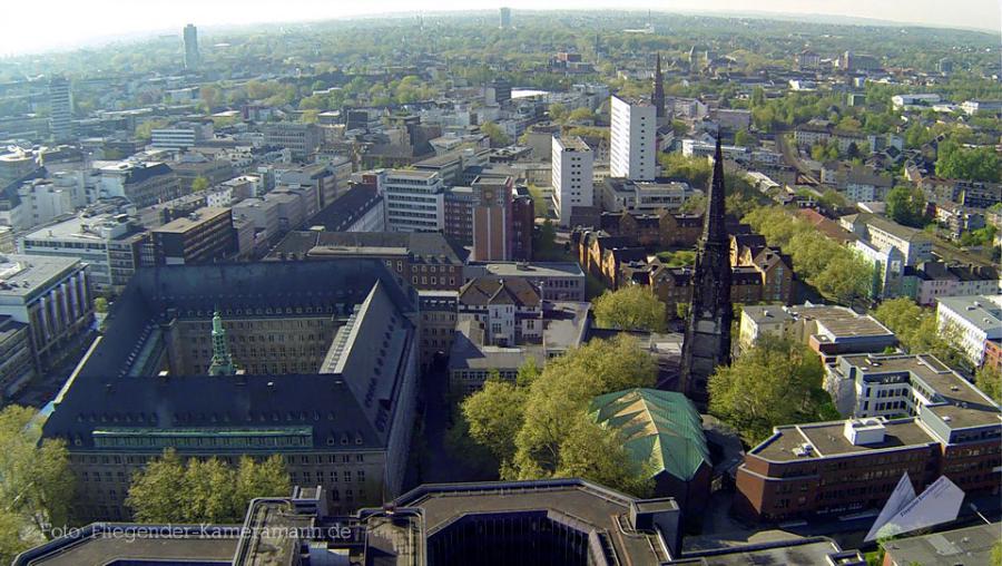 Luftbilder / Luftaufnahmen "Bochum Rathaus, VHS, Appolonia-Pfaus-Park"