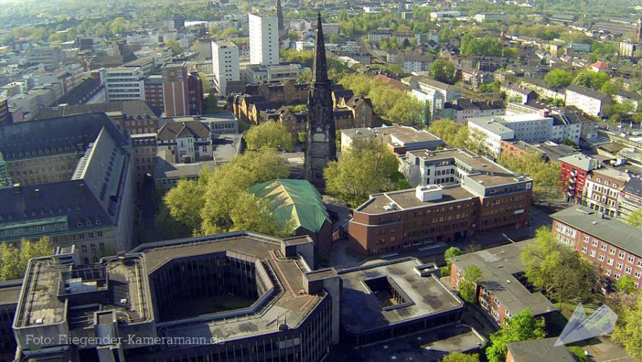 Luftbilder / Luftaufnahmen "Bochum Rathaus, VHS, Appolonia-Pfaus-Park"