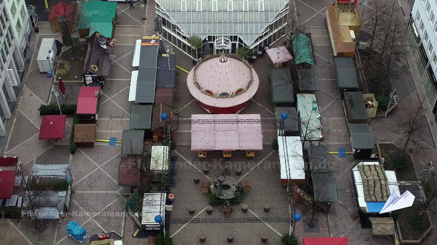 Luftaufnahmen vom Weihnachtsmarkt Bochum mit Drohne