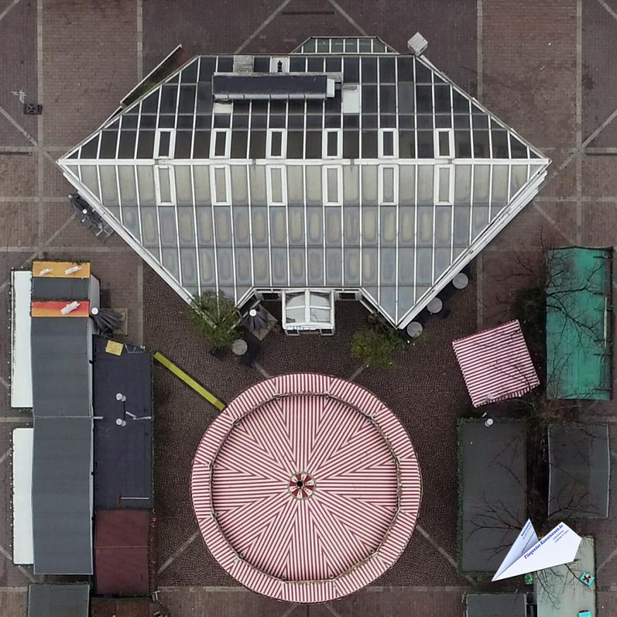 Luftaufnahmen vom Weihnachtsmarkt Bochum mit Drohne