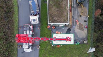 Foto mit Drohne: Drohnen-Luftaufnahmen für ein Baufeld in Wuppertal. Luftbilder und -videos eignen sich sehr gut für Präsentationen, Projektberichte und Online-Marketing.