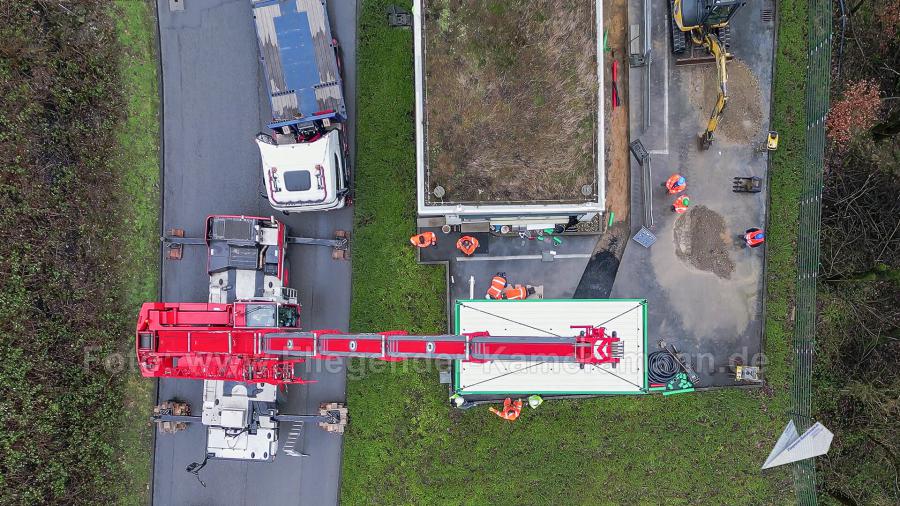 Drohnen-Luftaufnahmen für ein Baufeld in Wuppertal. Luftbilder und -videos eignen sich sehr gut für Präsentationen, Projektberichte und Online-Marketing.