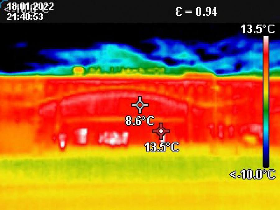 Thermografie / Wärmebild: Bochumer Hauptbahnhof